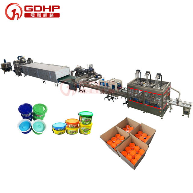 Dishwashing paste hot filling and cold pressing capping production line