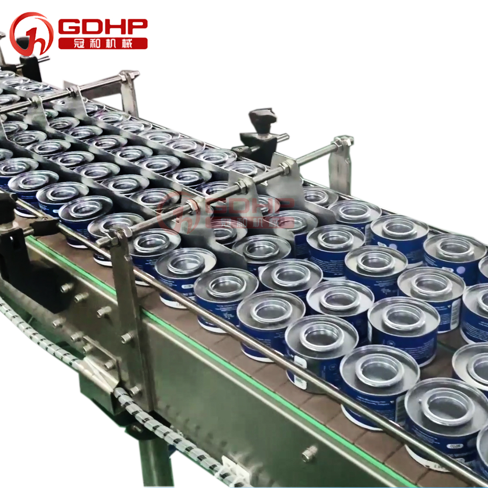 Tin can solid alcohol paste liquid explosion-proof filling machine gland labeling packing line