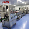 Daily chemical flat bottle shrink film filling and capping packing machine