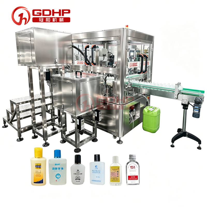 Customized Electric Rotary Automatic Body Lotion Filling Capping Machine Pneumatic All-in-One Solution for Glycerin Water