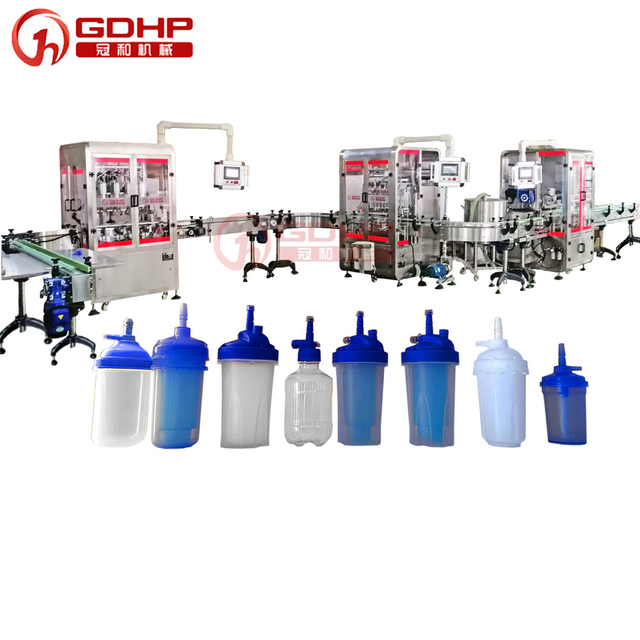 Auto wet bottle washing filling and capping machine production line