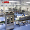 Daily chemical flat bottle shrink film filling and capping packing machine