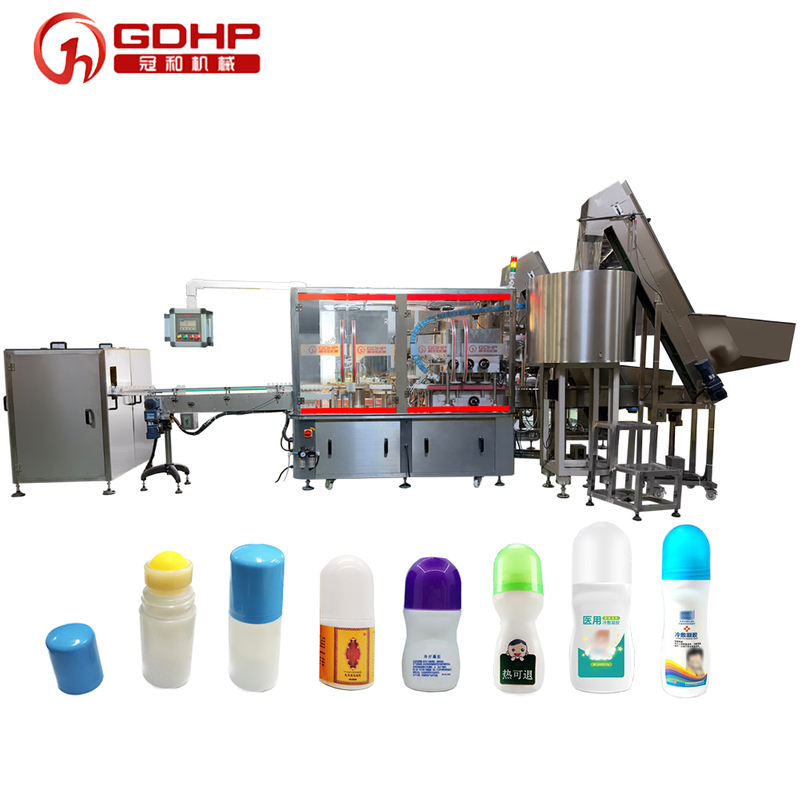 Automatic Antiperspirant Essential Oil Essence Gel Perfume Liquid Filling Machine Roll Bead Bottle Pressure Feature Made Plastic