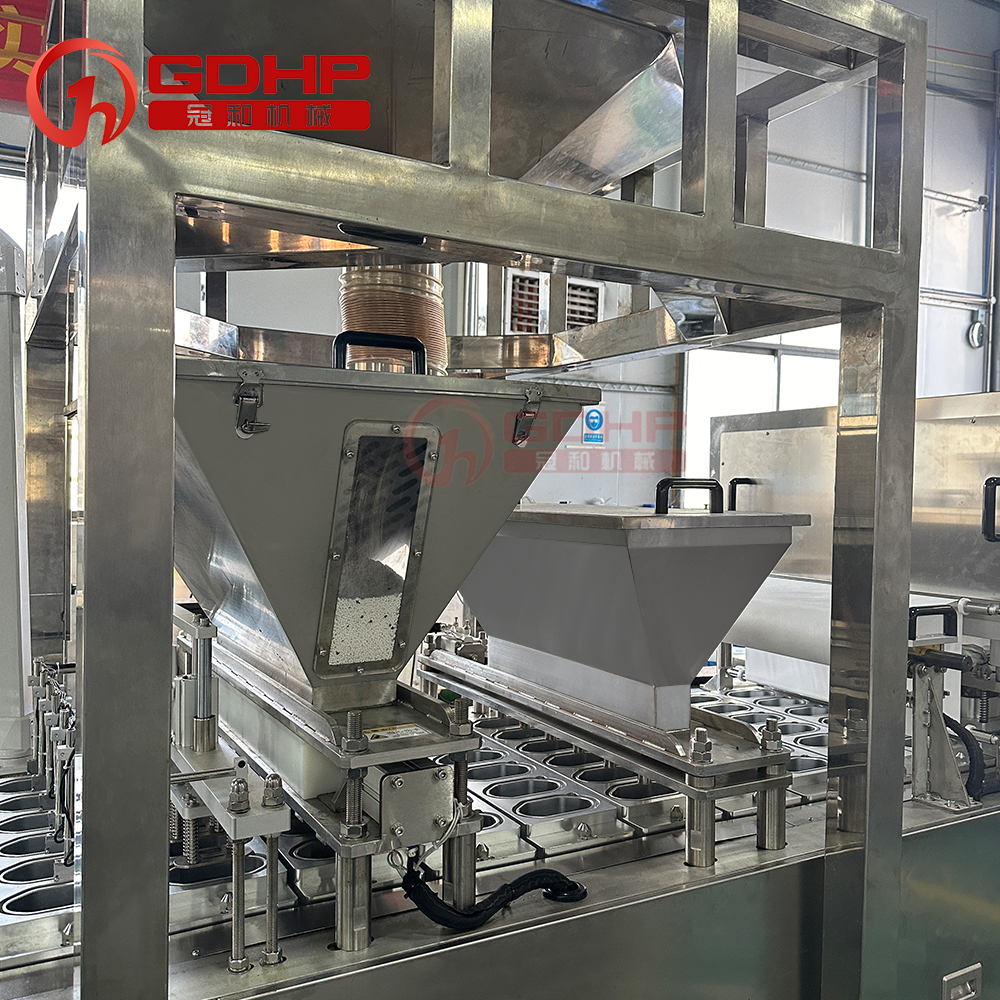 Granule filling, sealing, film and capping all-in-one machine