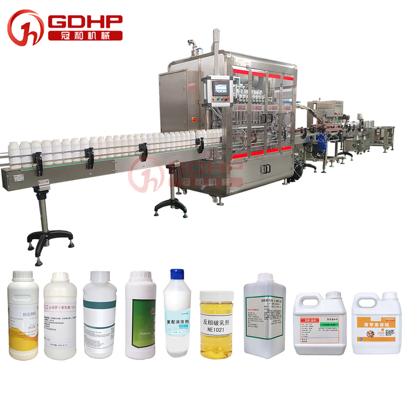 4000 BPH Full Automatic Filling Machine Capping for Chemicals Food Additive Pesticide Bottle Corrosive Liquid Customization