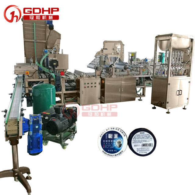Cream filling machine, film sealer, capping and labeling machine production line