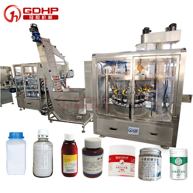 High speed automatic powder filling machine powder bottle filling capping machine