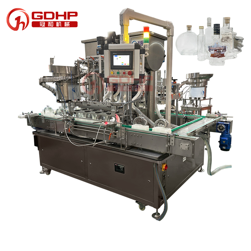 Automatic High Precision Wine Glass Bottle Liquid Filling And Capping Machine for Wine Brandy Whiskey