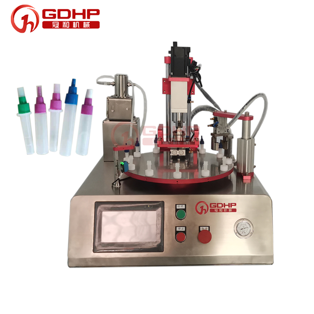 Small tabletop nucleic acid liquid sampling tube filling and capping table top filling machine