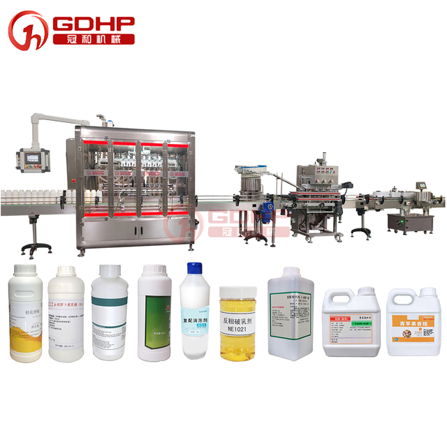 4000 BPH Full Automatic Filling Machine Capping for Chemicals Food Additive Pesticide Bottle Corrosive Liquid Customization
