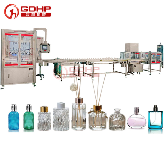 Perfume filling machine prices high speed plug capping production line