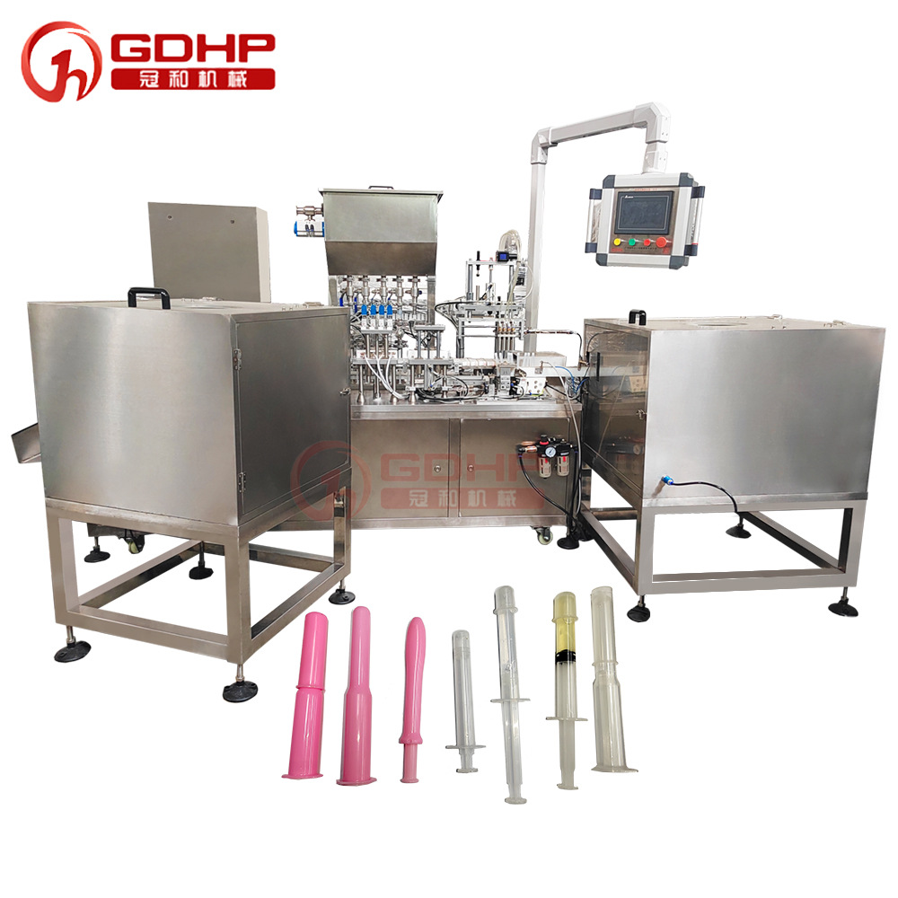Gynecological torpedo tube syringe gel filling machine assembly machine