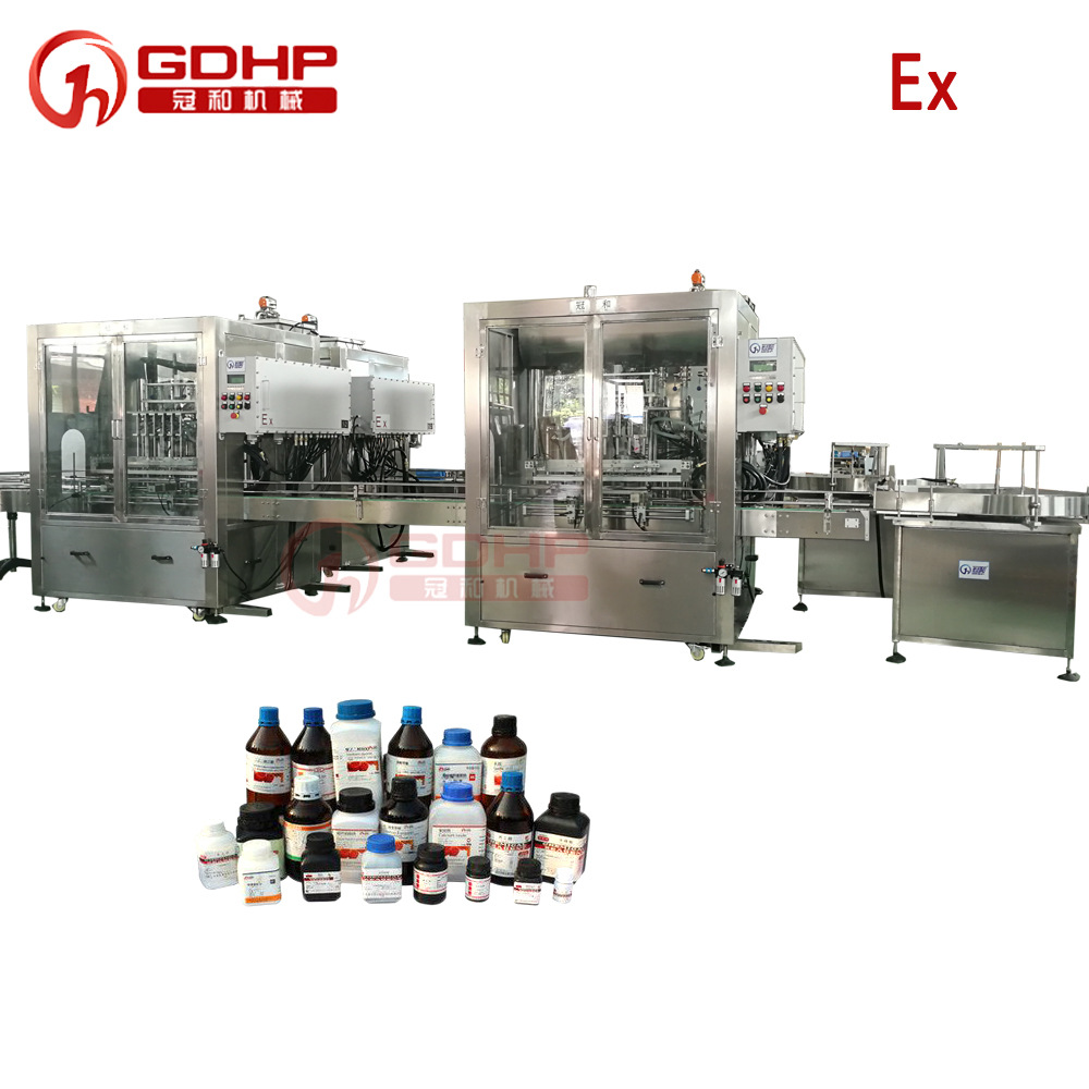 glass bottling machine alcohol explosion-proof filling machine capping packing machine production line