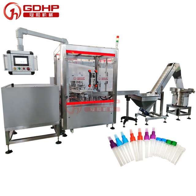 FOB test reagent sampling pharmaceutical tube filling and sealing capping machine