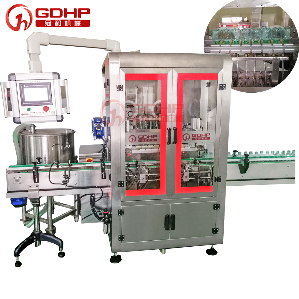 Auto wet bottle washing filling and capping machine production line