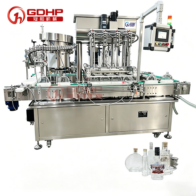 Automatic High Precision Wine Glass Bottle Liquid Filling And Capping Machine for Wine Brandy Whiskey