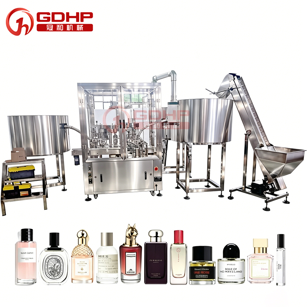 Automatic double station essence oil filling and capping machine cosmetic filling machine