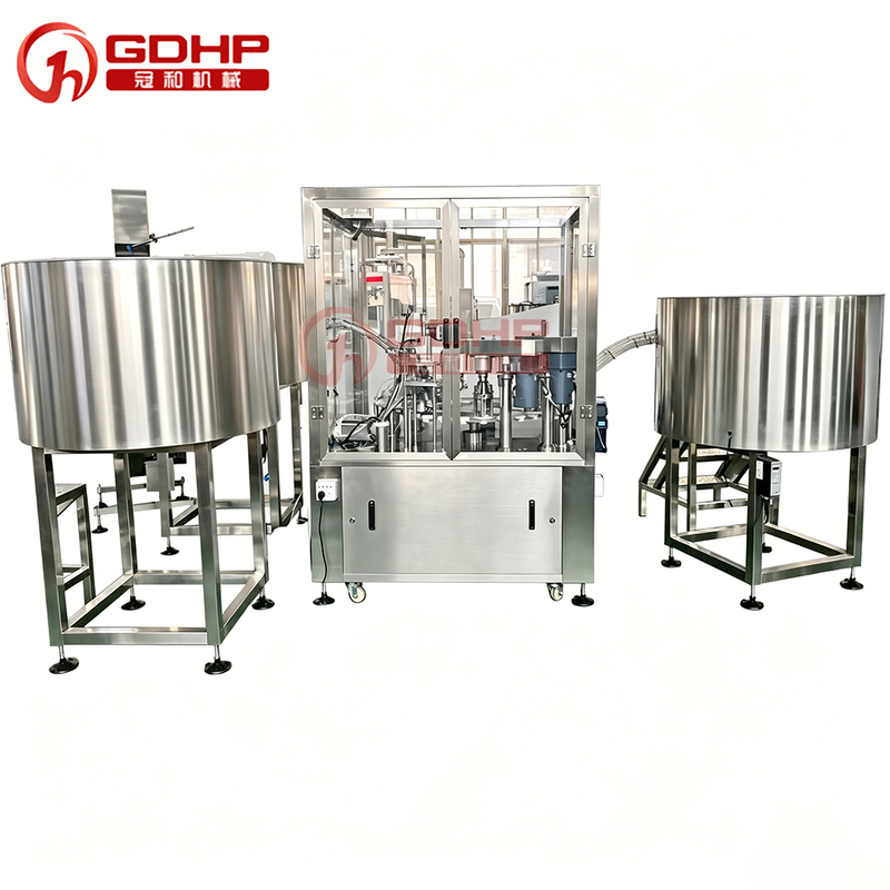 Automatic double station essence oil filling and capping machine cosmetic filling machine