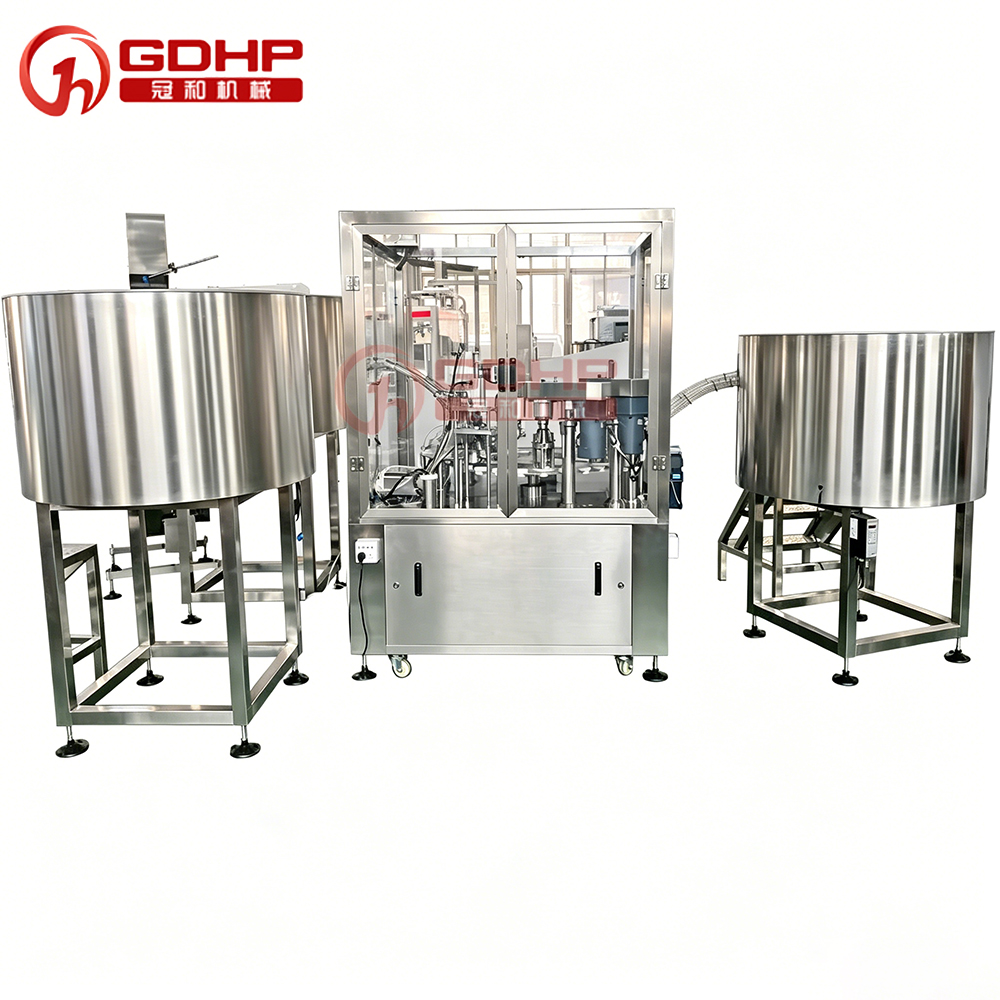 Automatic double station essence oil filling and capping machine cosmetic filling machine