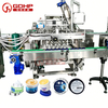 Cream filling machine, film sealer, capping and labeling machine production line