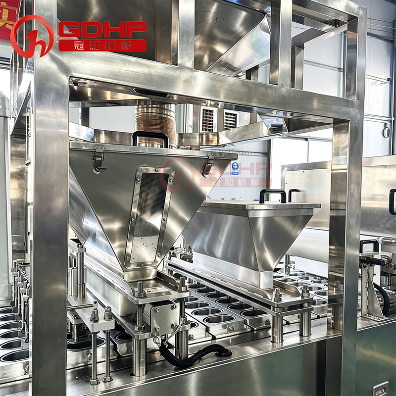 Granule filling, sealing, film and capping all-in-one machine