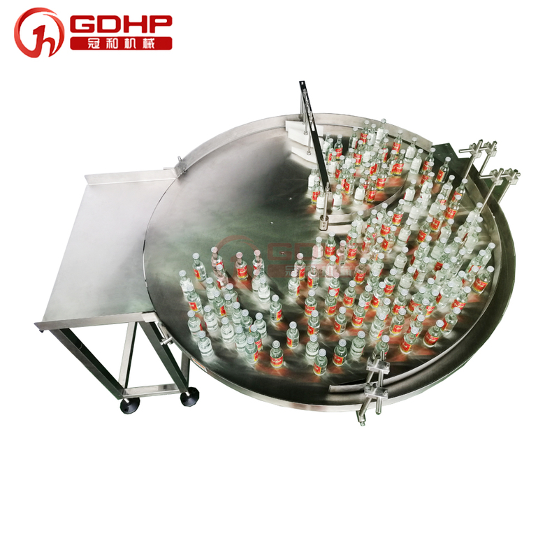 Disc bottle unscrambler machine