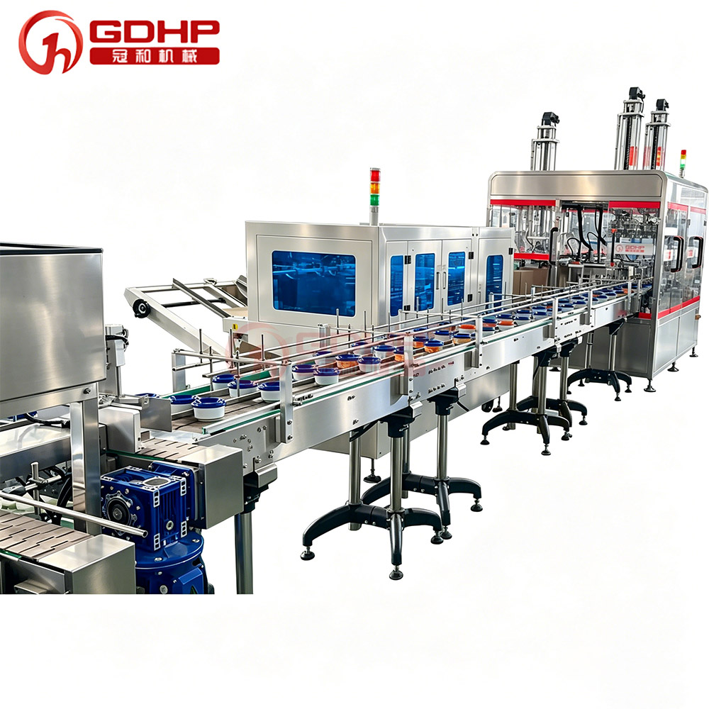 Dishwashing paste hot filling and cold pressing capping production line