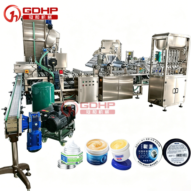 Cream filling machine, film sealer, capping and labeling machine production line