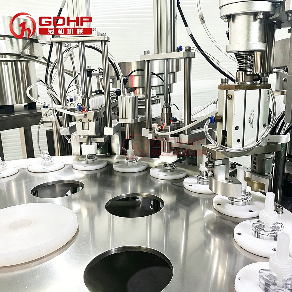 Essential oil, mosquito repellent liquid, aromatherapy filling machine with cotton core assembly