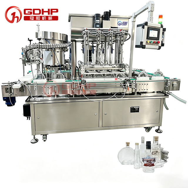 Automatic High Precision Wine Glass Bottle Liquid Filling And Capping Machine for Wine Brandy Whiskey