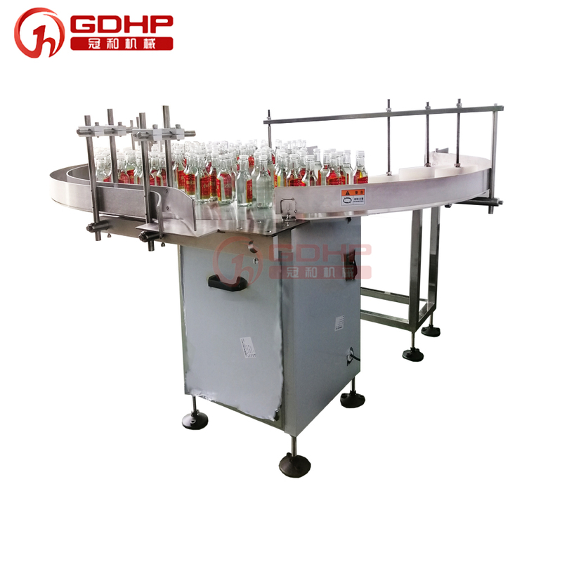 Disc bottle unscrambler machine
