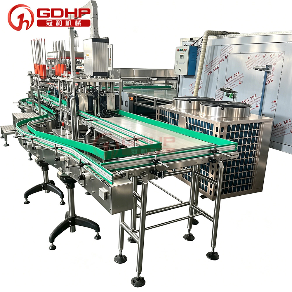 Dishwashing paste hot filling and cold pressing capping production line