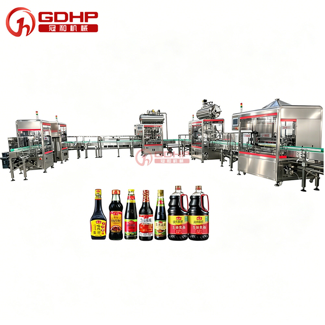 Automatic Glass Bottle oyster Sauce Washing Filling, Capping and Labeling Production Line Bottling Production Line