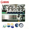 Cream filling machine, film sealer, capping and labeling machine production line