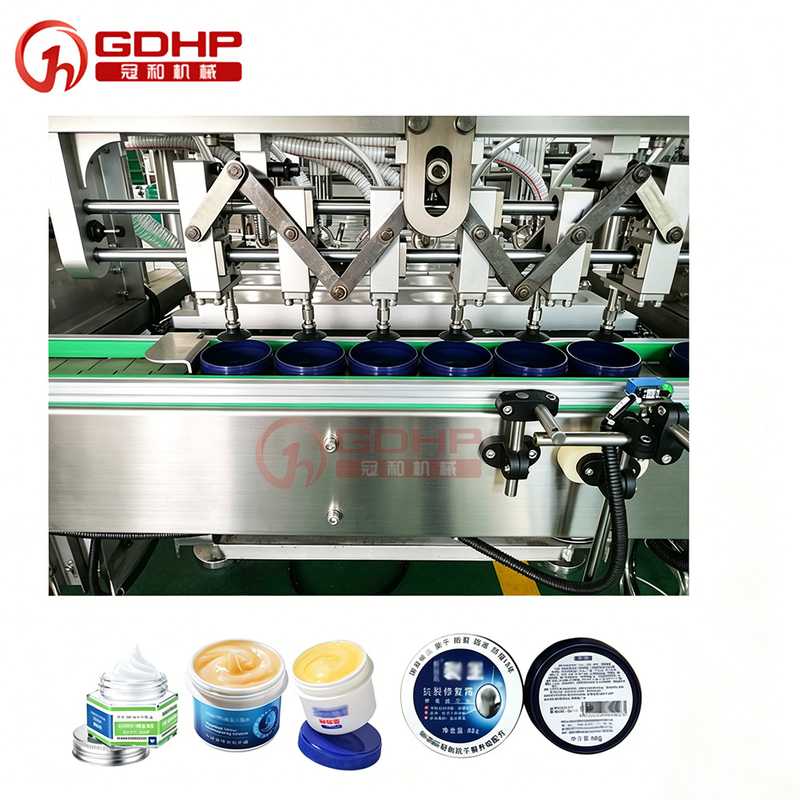 Cream filling machine, film sealer, capping and labeling machine production line